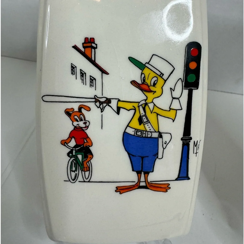 Vintage Duck Bath tiles. Signed “MAT”. Four ceramic tiles. Just fun! (4-O) - Picture 3 of 7